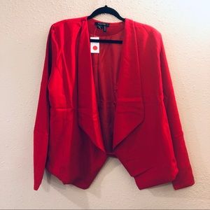 Paper Tee- red stretchy blazer